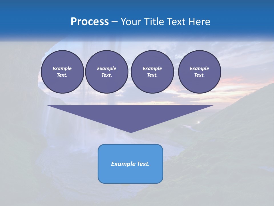 A Waterfall In The Middle Of A Body Of Water PowerPoint Template