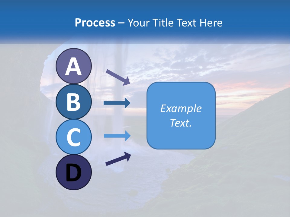 A Waterfall In The Middle Of A Body Of Water PowerPoint Template