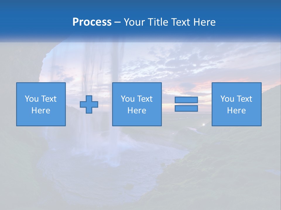 A Waterfall In The Middle Of A Body Of Water PowerPoint Template