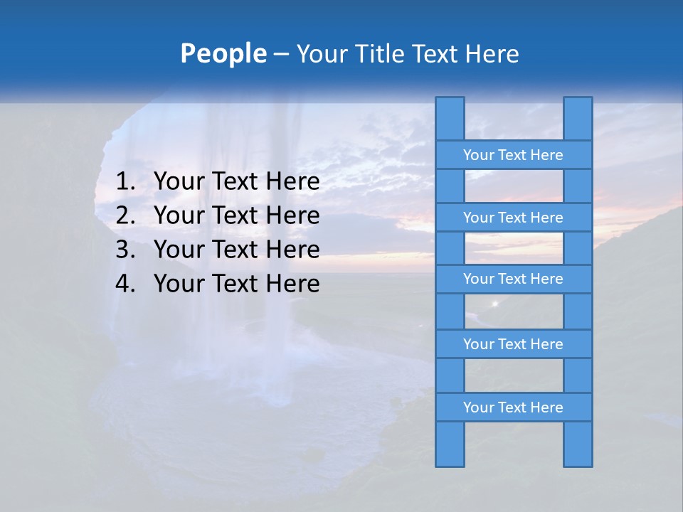 A Waterfall In The Middle Of A Body Of Water PowerPoint Template