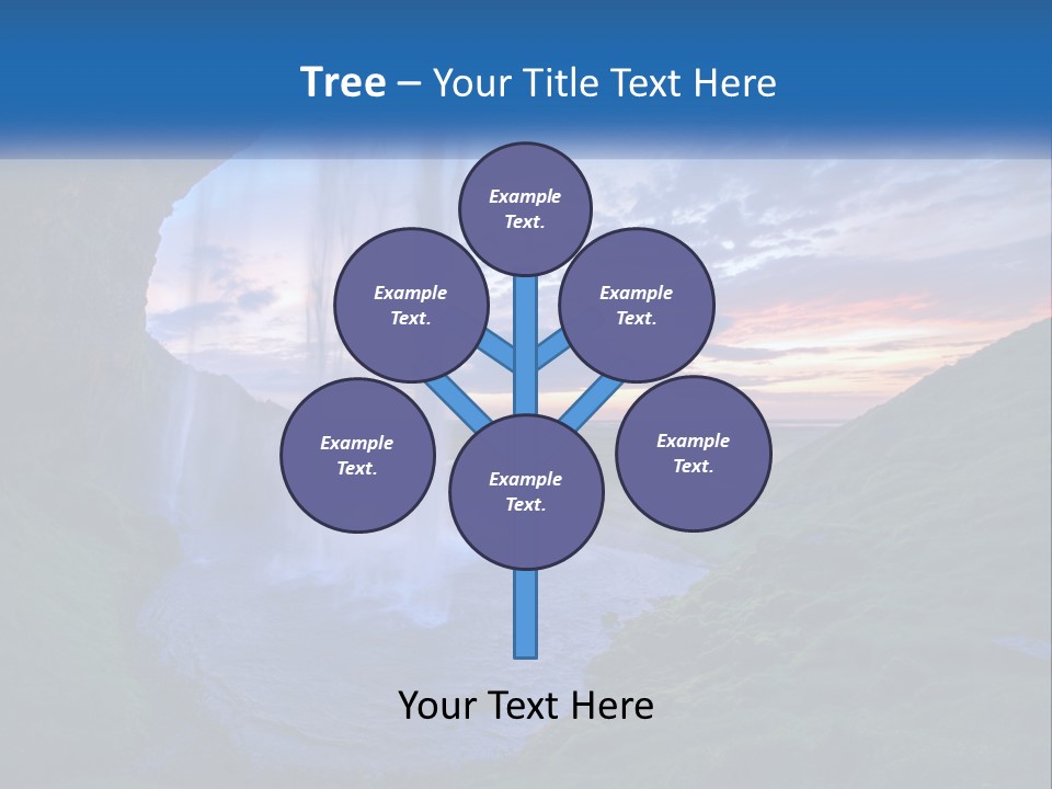 A Waterfall In The Middle Of A Body Of Water PowerPoint Template