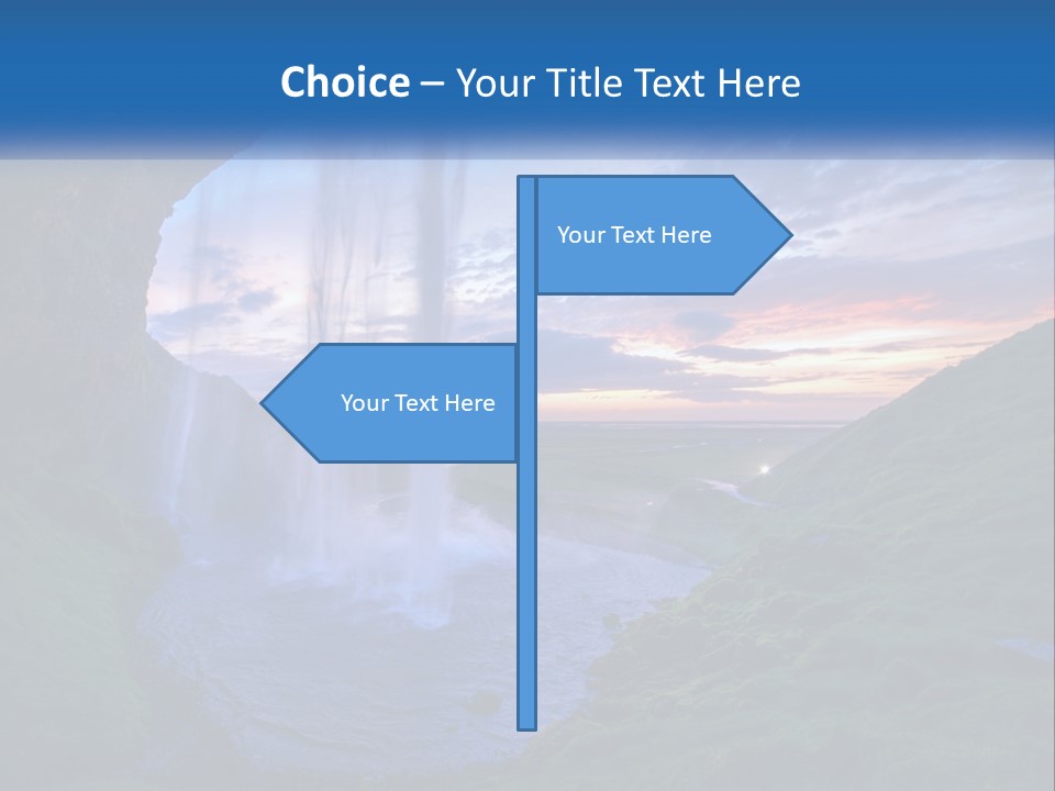 A Waterfall In The Middle Of A Body Of Water PowerPoint Template