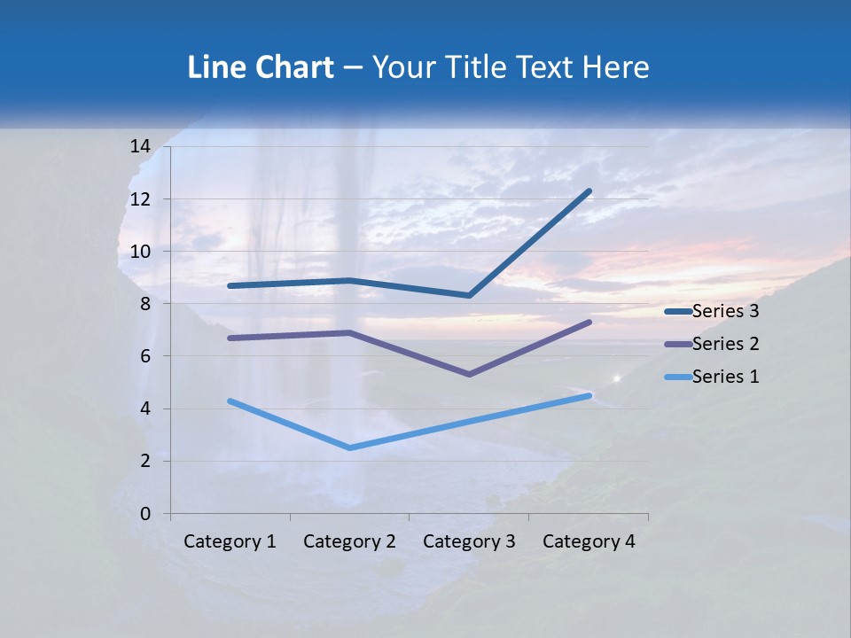 A Waterfall In The Middle Of A Body Of Water PowerPoint Template