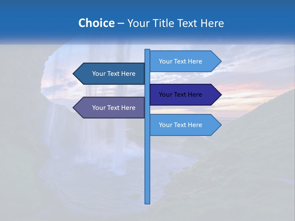 A Waterfall In The Middle Of A Body Of Water PowerPoint Template