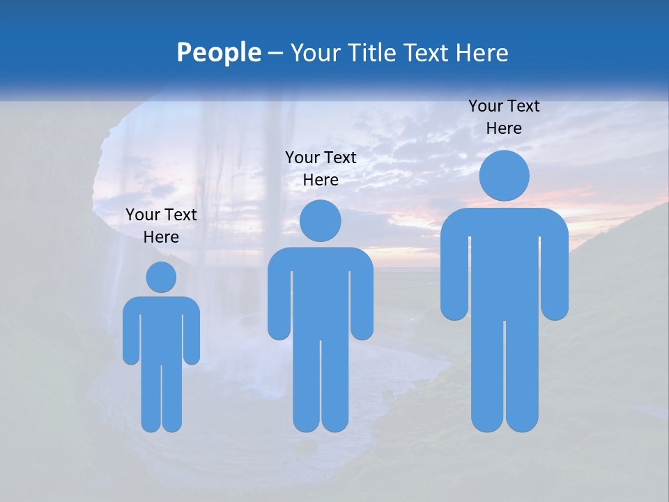 A Waterfall In The Middle Of A Body Of Water PowerPoint Template