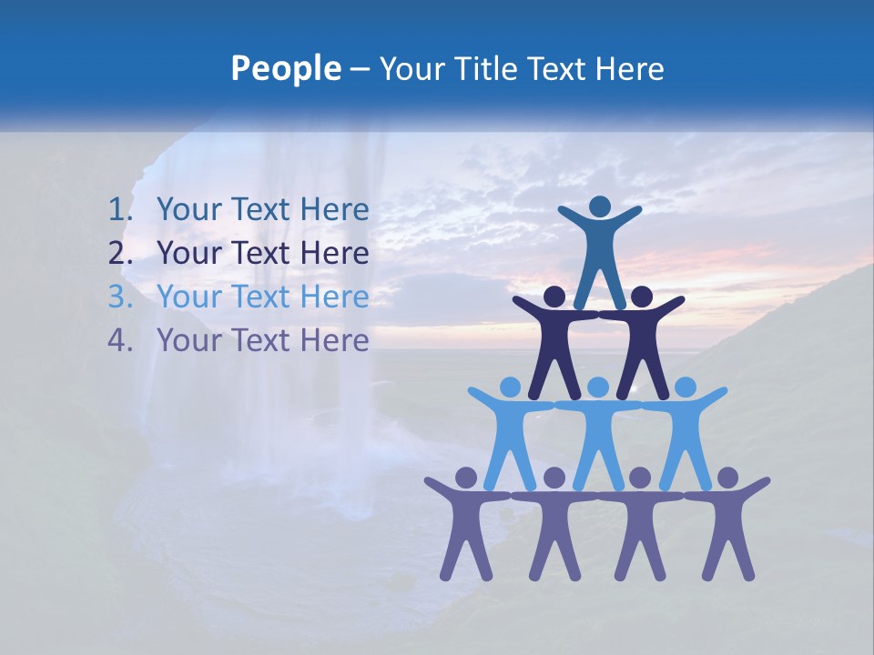 A Waterfall In The Middle Of A Body Of Water PowerPoint Template