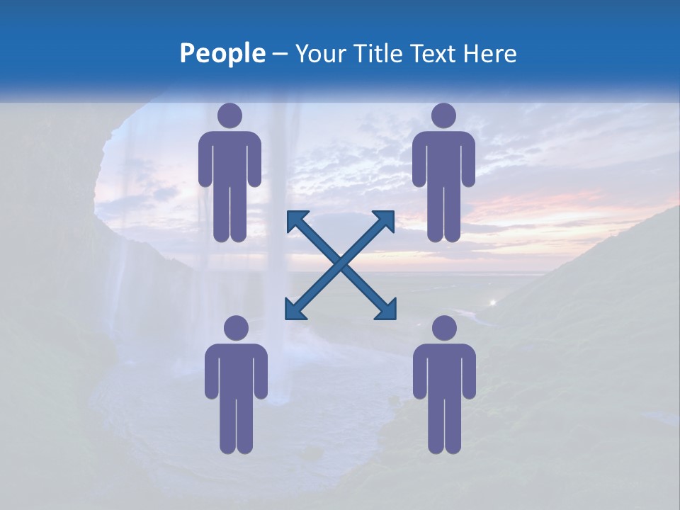 A Waterfall In The Middle Of A Body Of Water PowerPoint Template