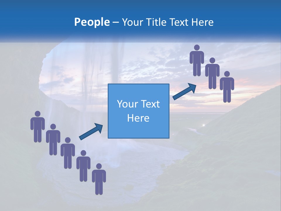 A Waterfall In The Middle Of A Body Of Water PowerPoint Template