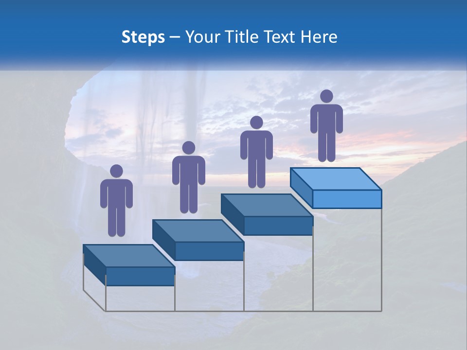 A Waterfall In The Middle Of A Body Of Water PowerPoint Template