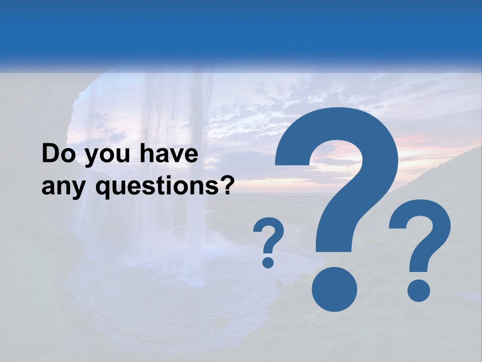 A Waterfall In The Middle Of A Body Of Water PowerPoint Template