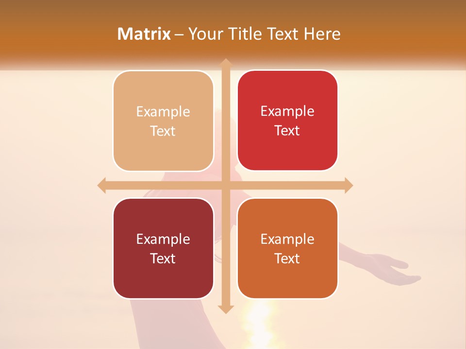 A Woman Standing On A Beach With Her Arms Outstretched PowerPoint Template