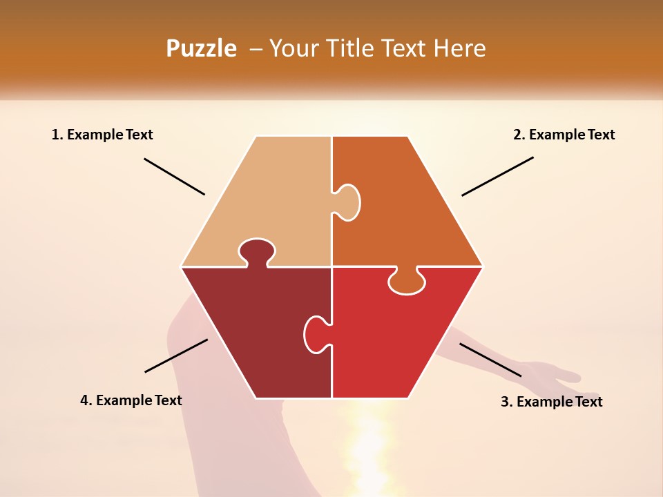 A Woman Standing On A Beach With Her Arms Outstretched PowerPoint Template