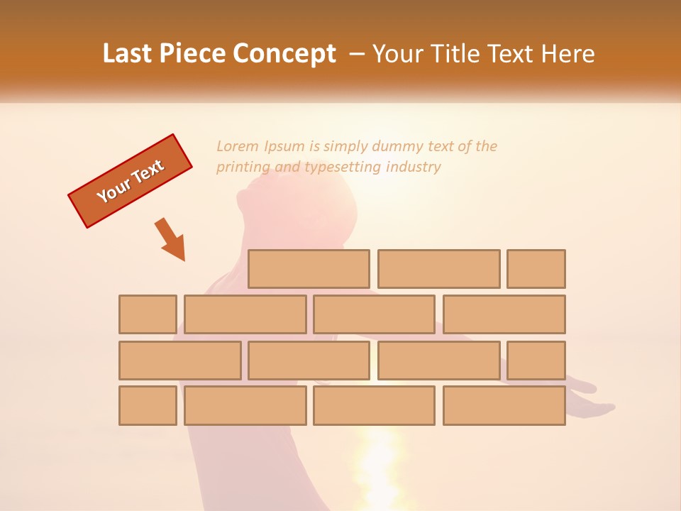 A Woman Standing On A Beach With Her Arms Outstretched PowerPoint Template