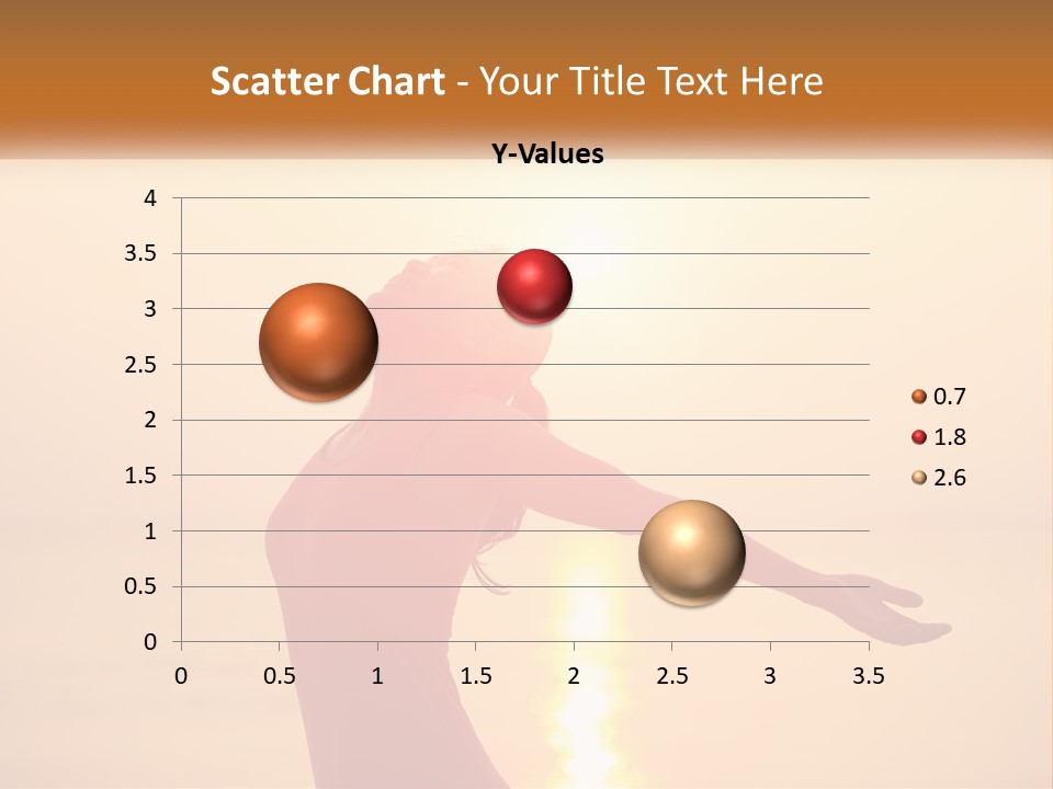 A Woman Standing On A Beach With Her Arms Outstretched PowerPoint Template