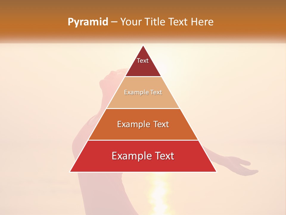 A Woman Standing On A Beach With Her Arms Outstretched PowerPoint Template