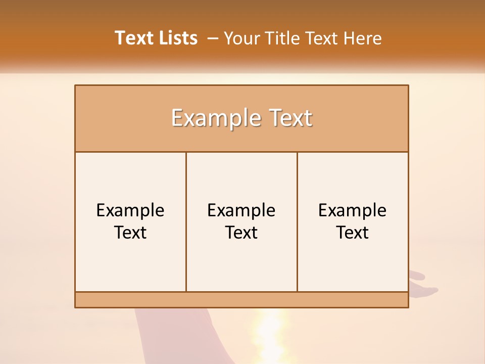 A Woman Standing On A Beach With Her Arms Outstretched PowerPoint Template