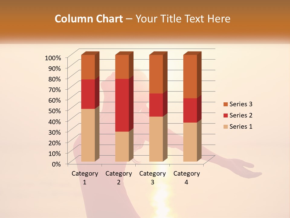 A Woman Standing On A Beach With Her Arms Outstretched PowerPoint Template