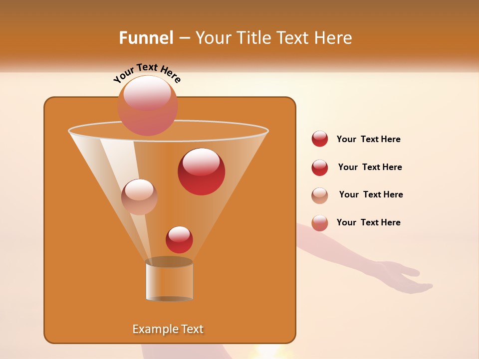 A Woman Standing On A Beach With Her Arms Outstretched PowerPoint Template