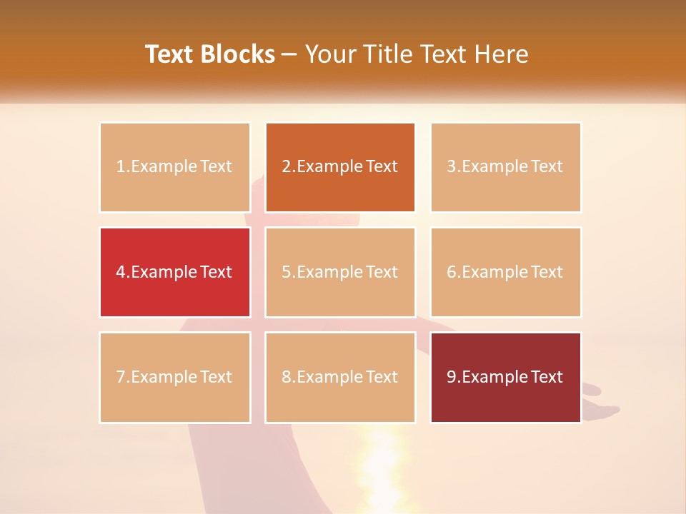 A Woman Standing On A Beach With Her Arms Outstretched PowerPoint Template