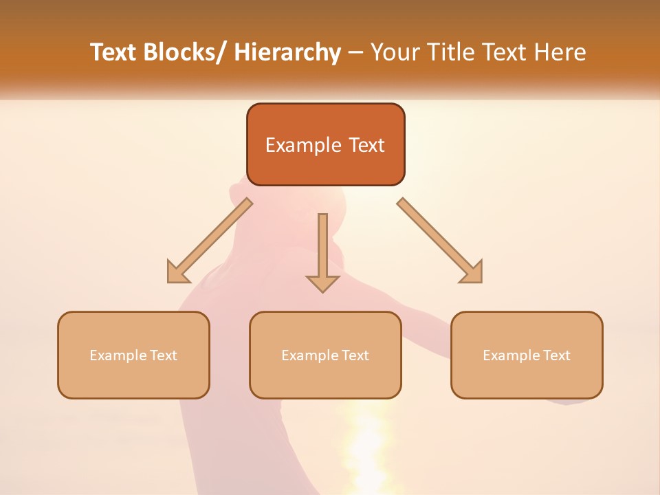 A Woman Standing On A Beach With Her Arms Outstretched PowerPoint Template