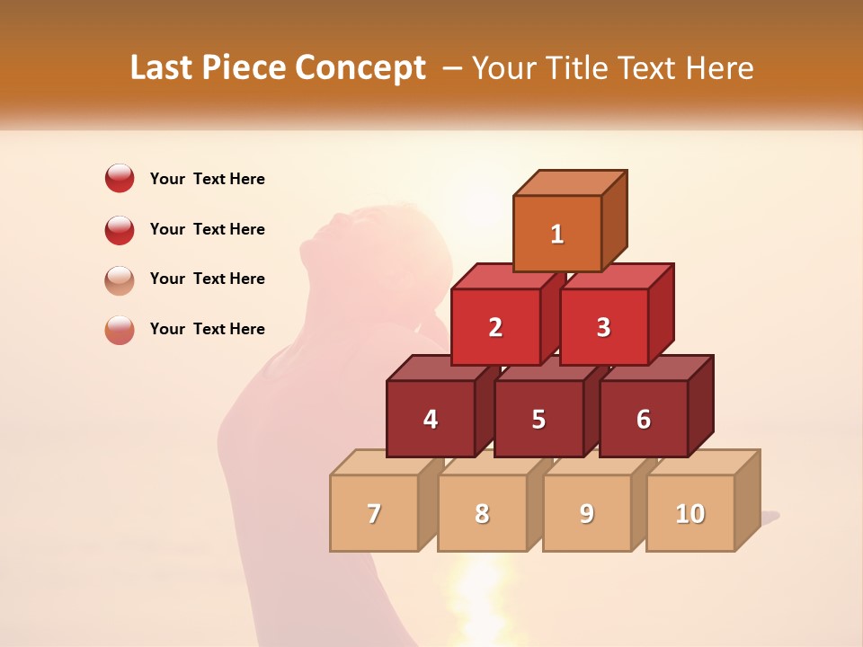 A Woman Standing On A Beach With Her Arms Outstretched PowerPoint Template