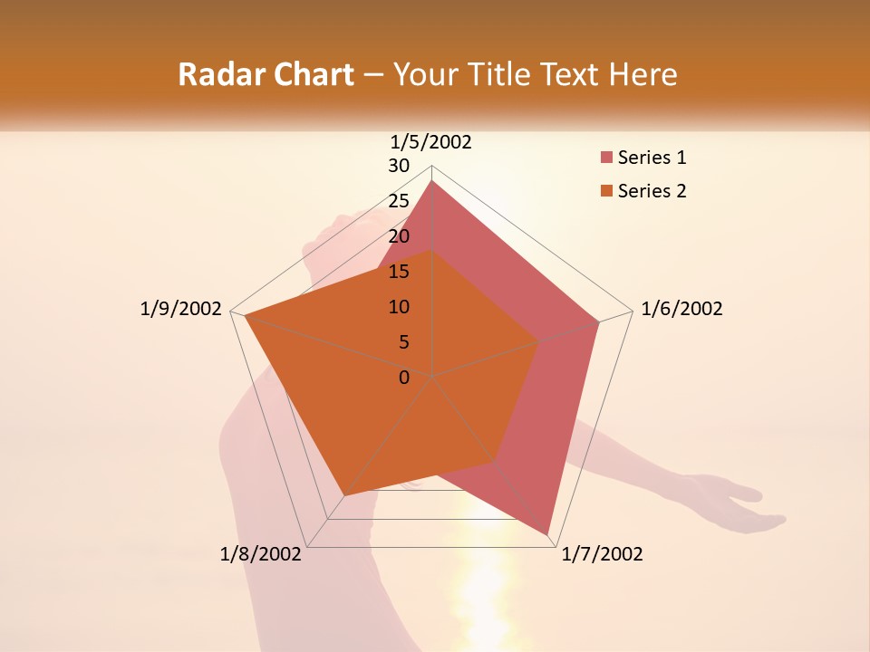 A Woman Standing On A Beach With Her Arms Outstretched PowerPoint Template