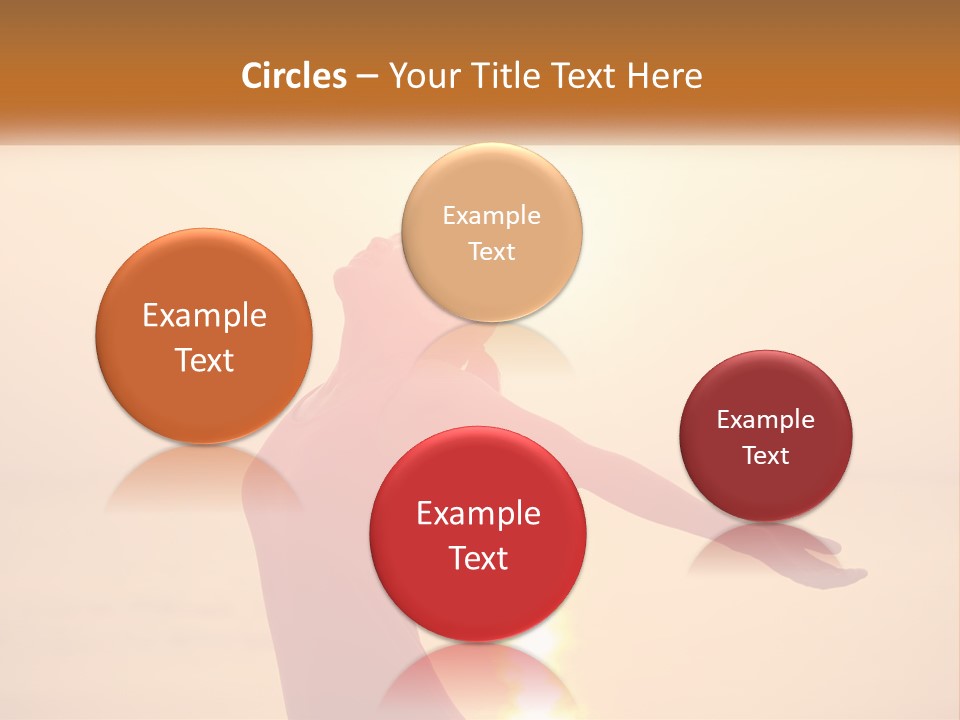 A Woman Standing On A Beach With Her Arms Outstretched PowerPoint Template