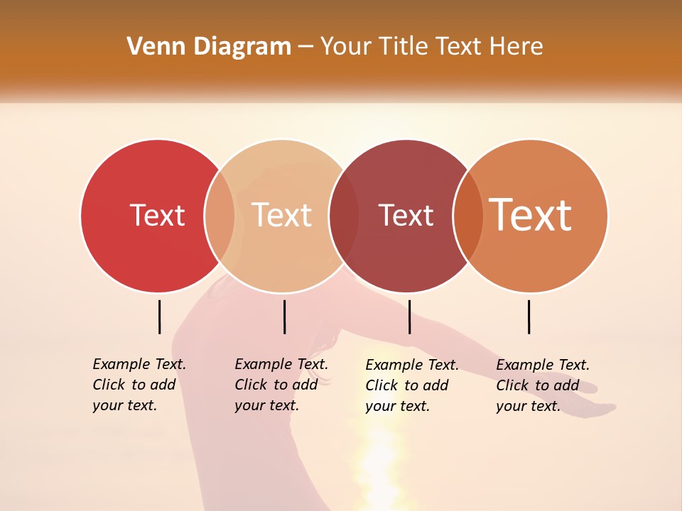 A Woman Standing On A Beach With Her Arms Outstretched PowerPoint Template