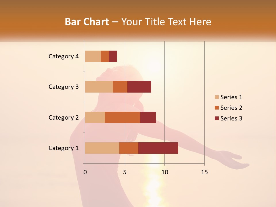 A Woman Standing On A Beach With Her Arms Outstretched PowerPoint Template