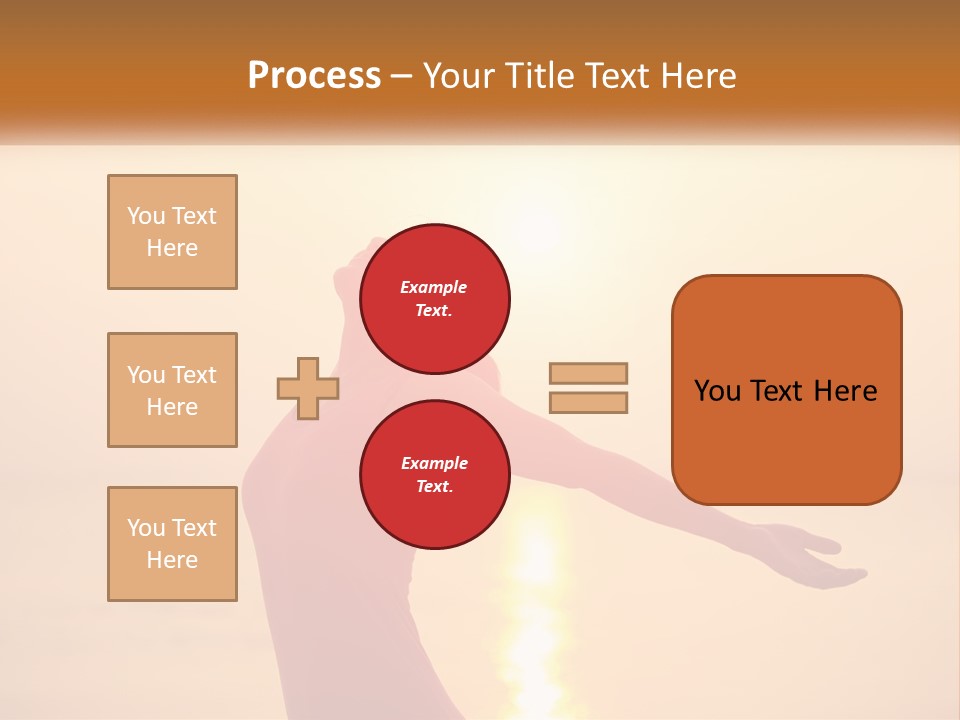 A Woman Standing On A Beach With Her Arms Outstretched PowerPoint Template