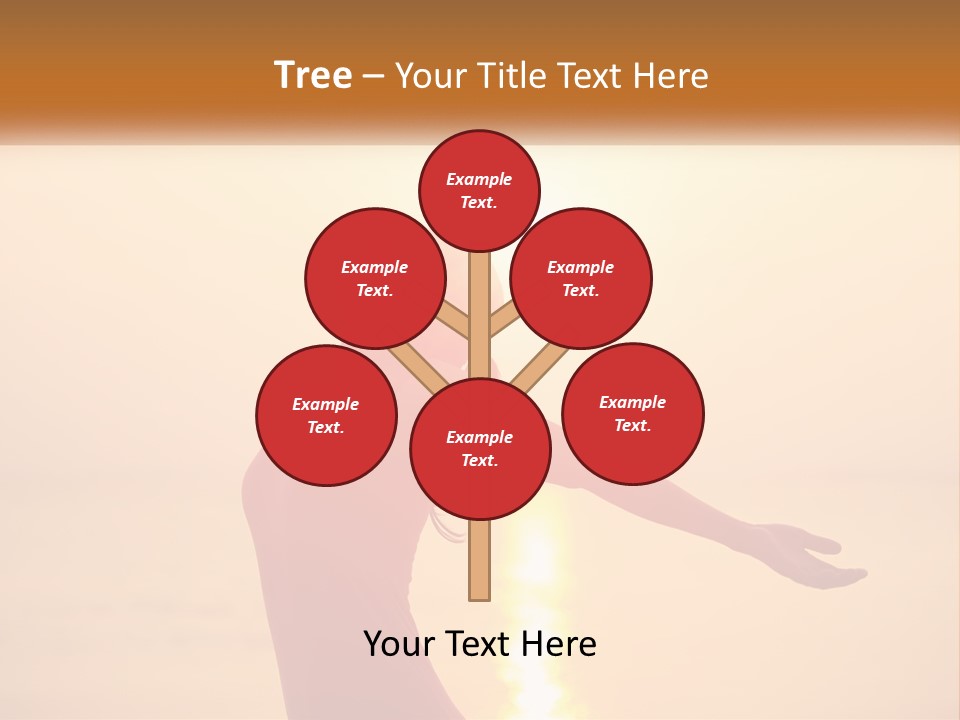 A Woman Standing On A Beach With Her Arms Outstretched PowerPoint Template