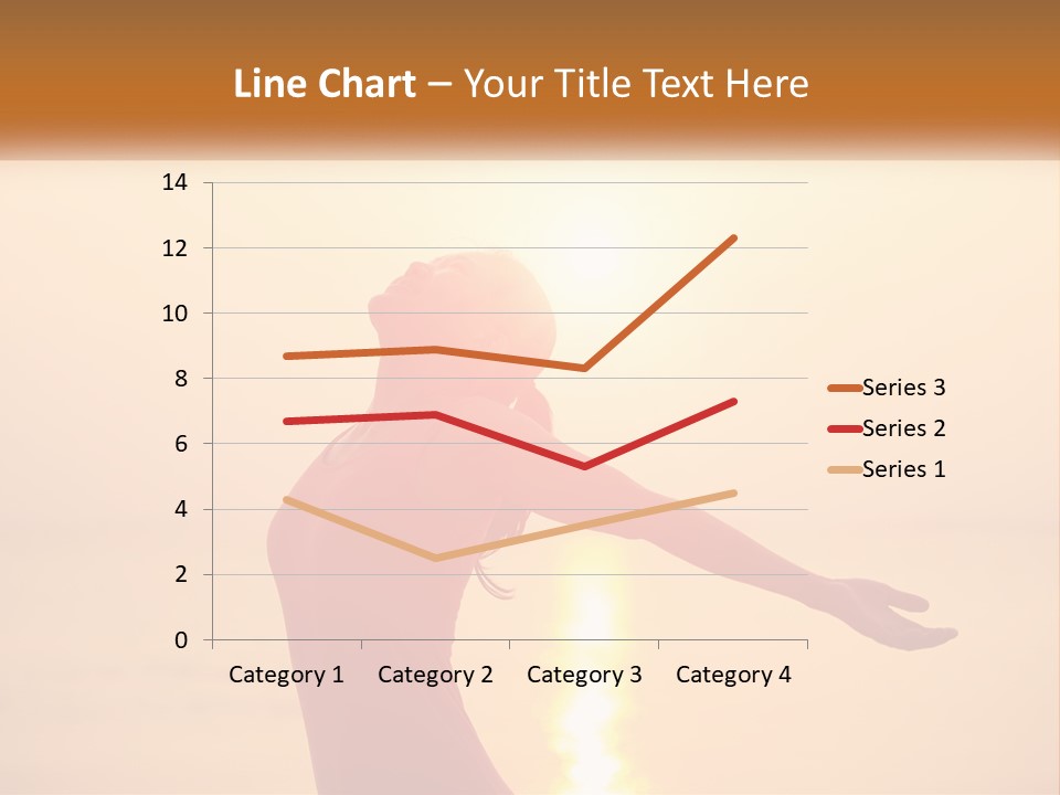 A Woman Standing On A Beach With Her Arms Outstretched PowerPoint Template