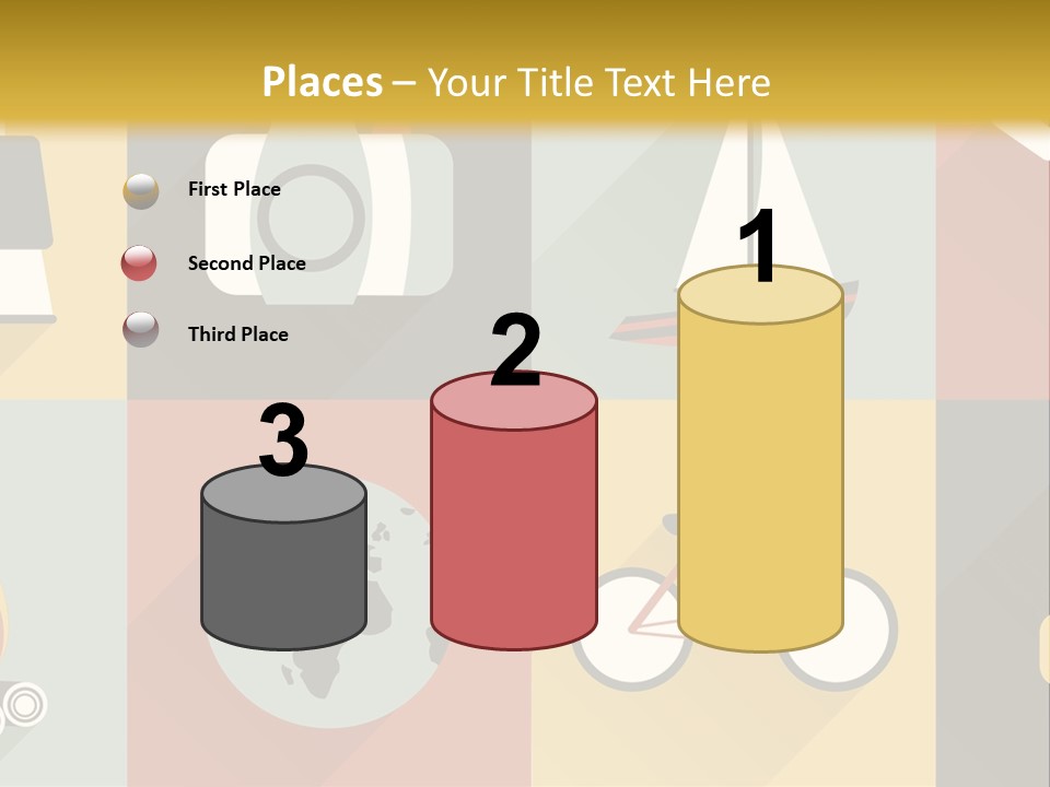 A Set Of Flat Icons With Long Shadows PowerPoint Template