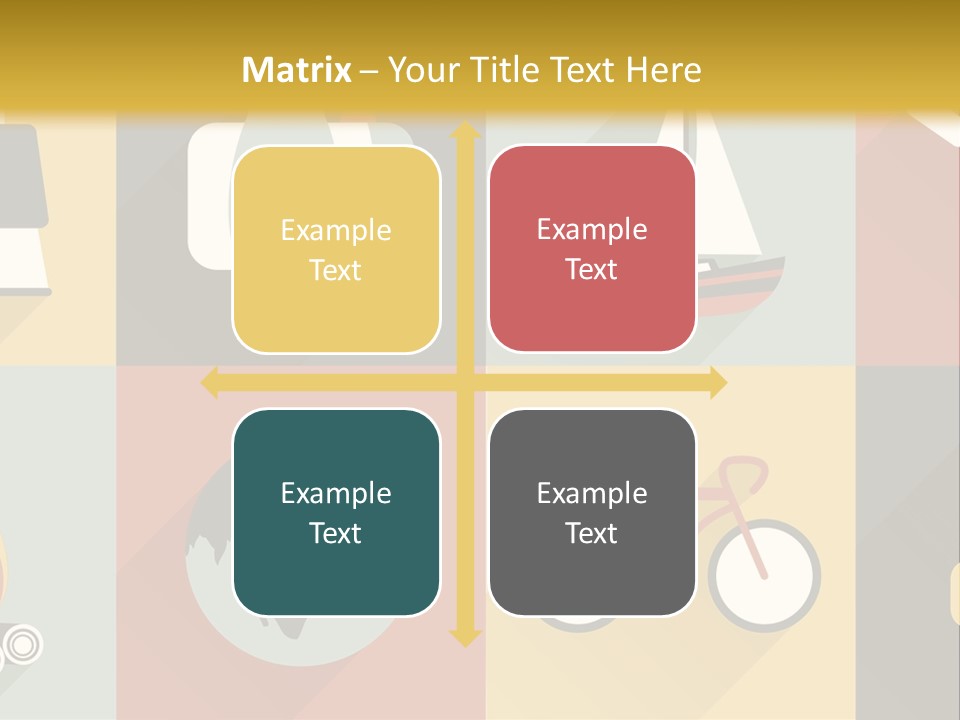 A Set Of Flat Icons With Long Shadows PowerPoint Template