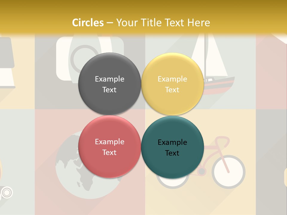 A Set Of Flat Icons With Long Shadows PowerPoint Template
