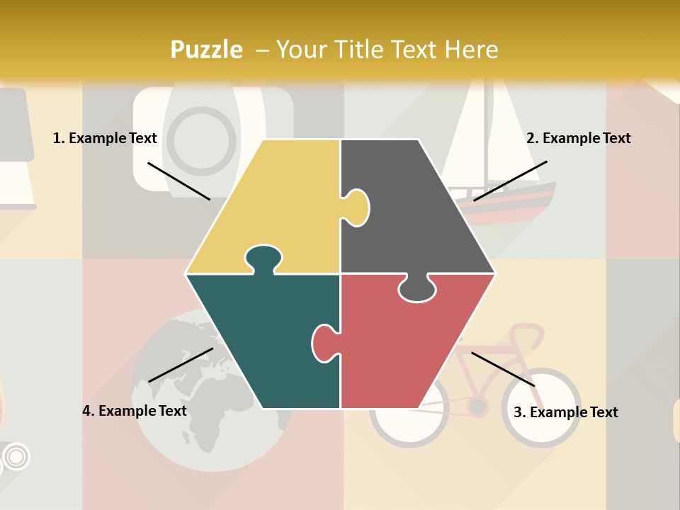 A Set Of Flat Icons With Long Shadows PowerPoint Template