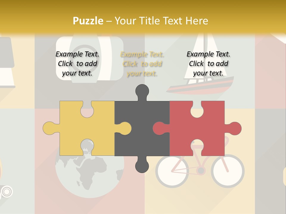 A Set Of Flat Icons With Long Shadows PowerPoint Template