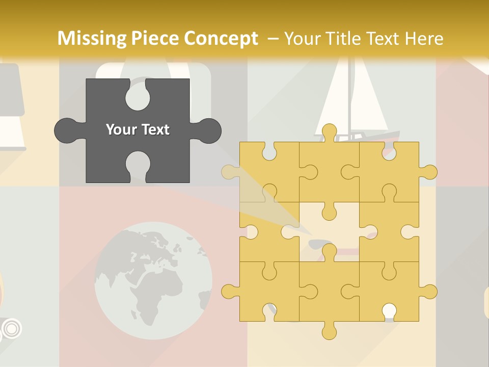 A Set Of Flat Icons With Long Shadows PowerPoint Template