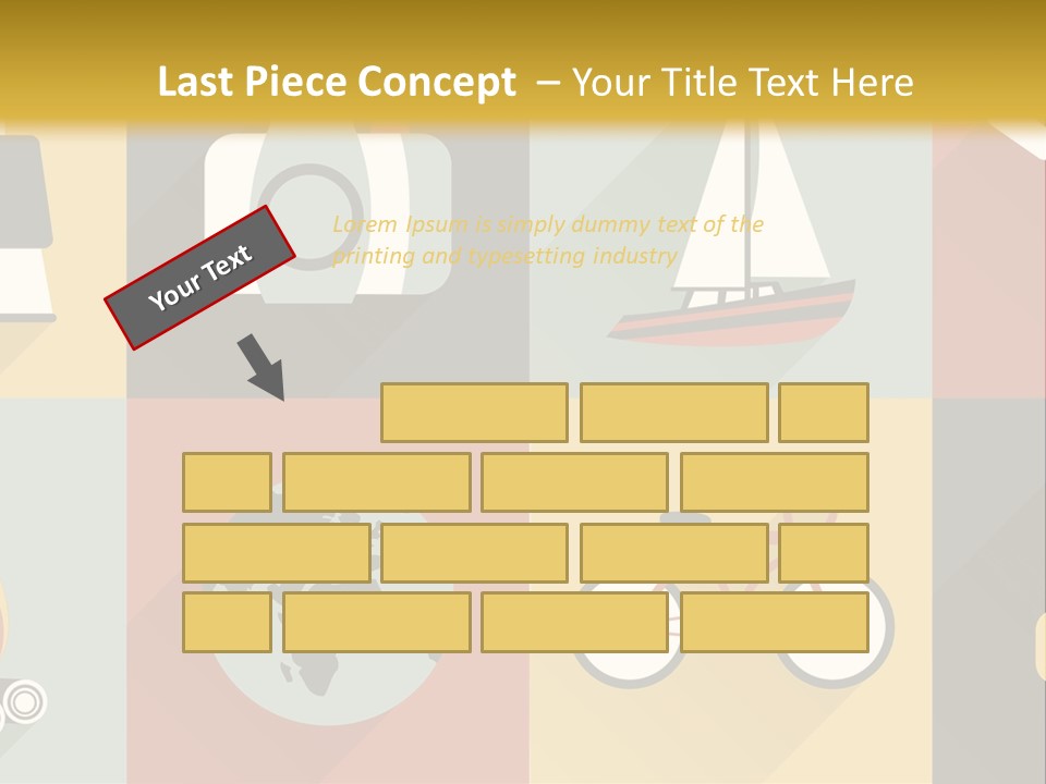 A Set Of Flat Icons With Long Shadows PowerPoint Template