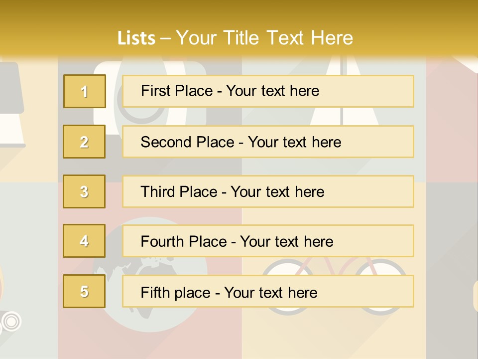 A Set Of Flat Icons With Long Shadows PowerPoint Template