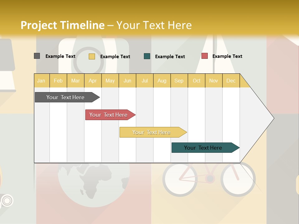 A Set Of Flat Icons With Long Shadows PowerPoint Template