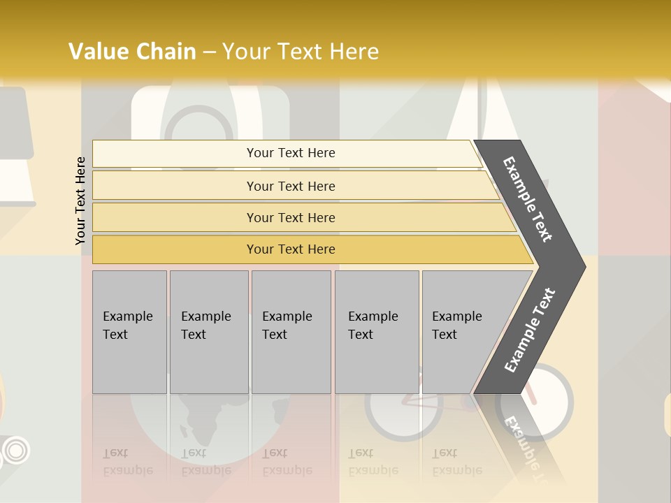 A Set Of Flat Icons With Long Shadows PowerPoint Template