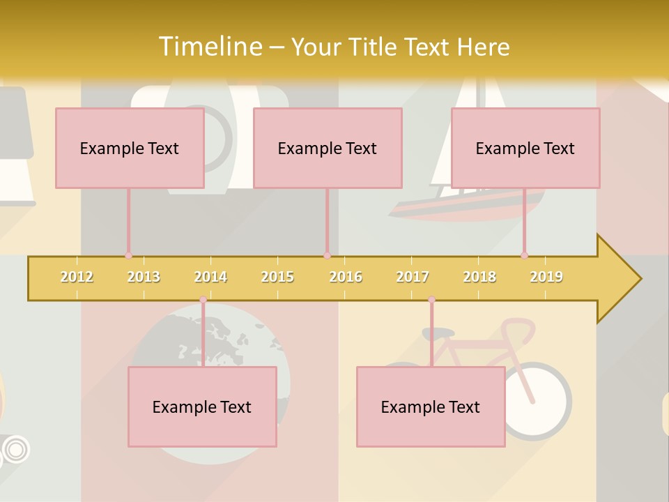 A Set Of Flat Icons With Long Shadows PowerPoint Template