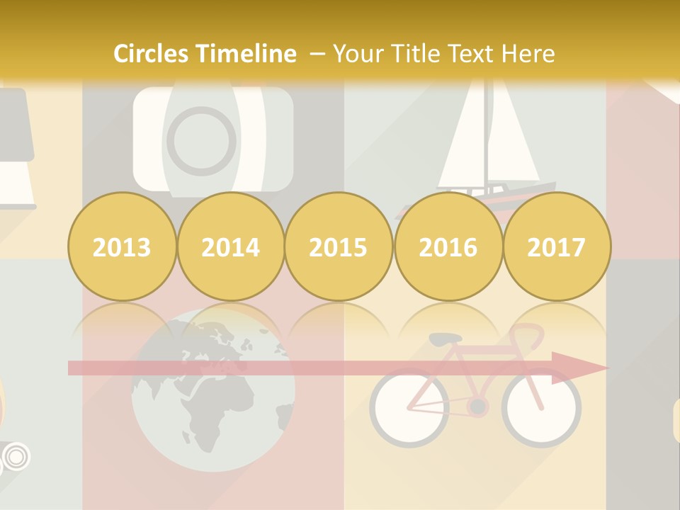 A Set Of Flat Icons With Long Shadows PowerPoint Template