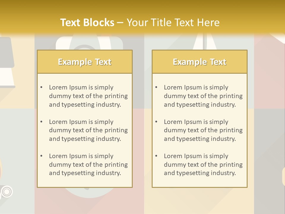 A Set Of Flat Icons With Long Shadows PowerPoint Template