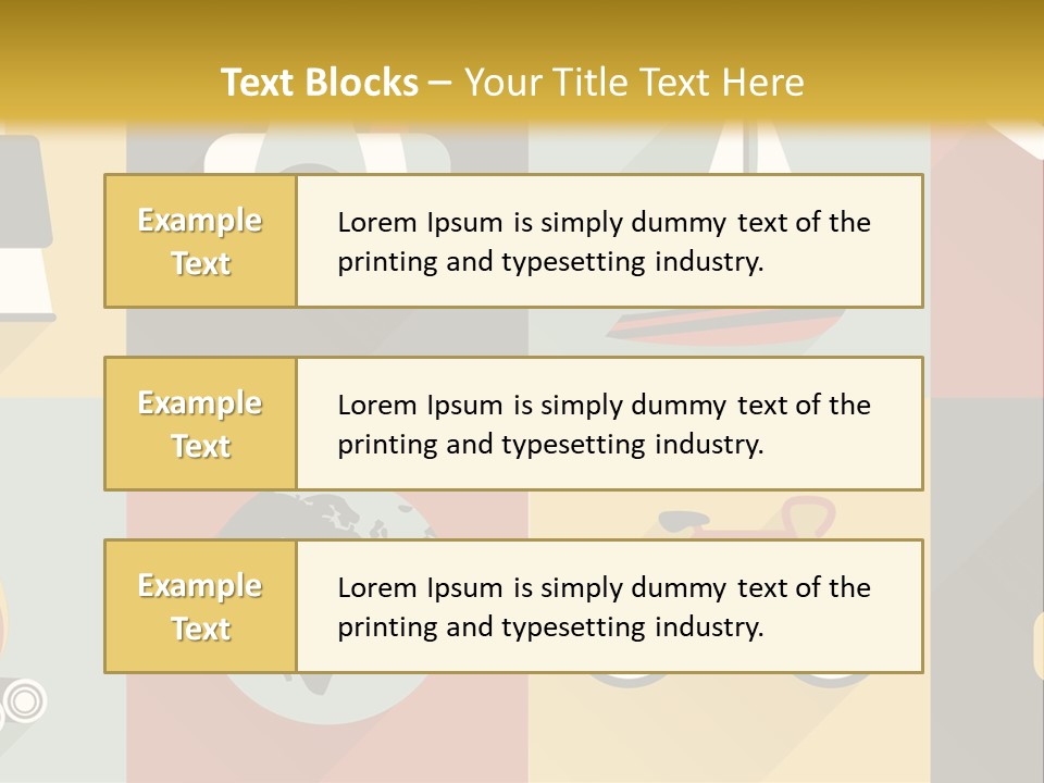 A Set Of Flat Icons With Long Shadows PowerPoint Template