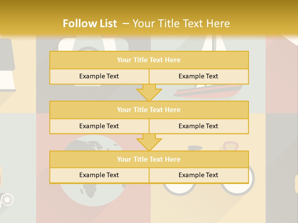 A Set Of Flat Icons With Long Shadows PowerPoint Template