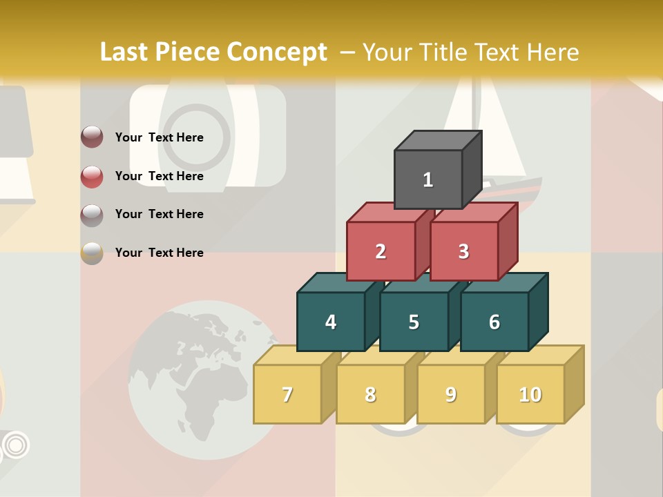 A Set Of Flat Icons With Long Shadows PowerPoint Template