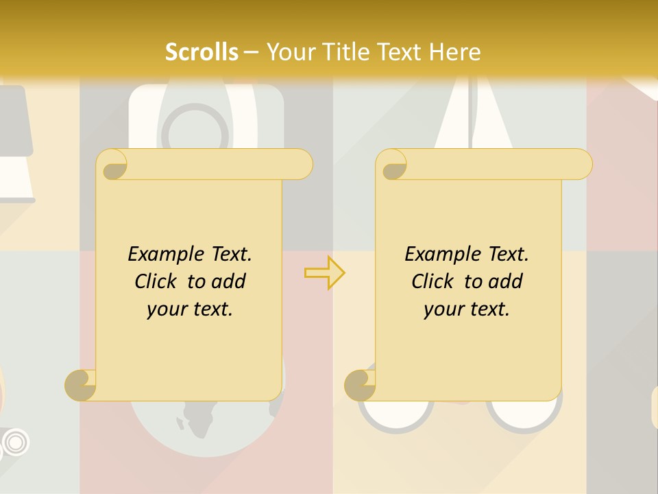 A Set Of Flat Icons With Long Shadows PowerPoint Template