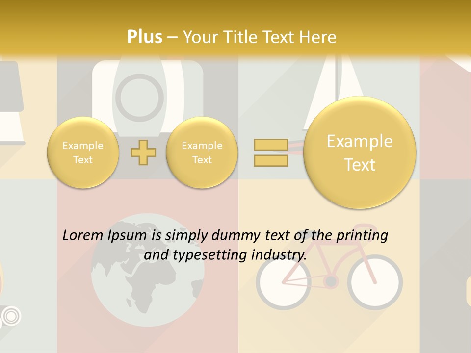 A Set Of Flat Icons With Long Shadows PowerPoint Template